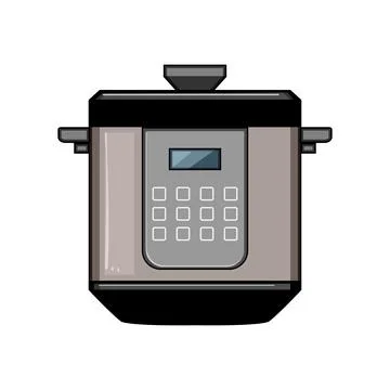 Stew slow cooker cartoon vector illustration Stock Illustration