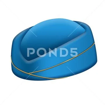 Steward Hat Angle PSD-sjabloon