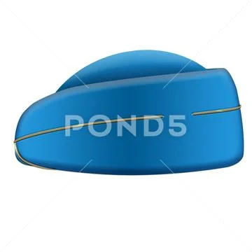 Steward Hat Side View PSD Template