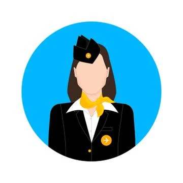 Stewardess Illustrazione stock
