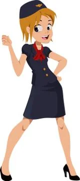 Stewardess Stock Illustration