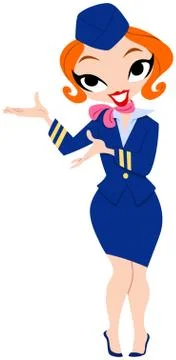 Stewardess Stock Illustration