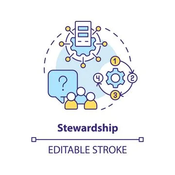 Stewardship concept icon Illustrazione stock