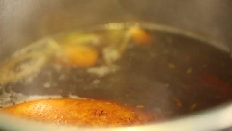 Stewed chicken cooked in large pot (1) Stock Footage 202206061