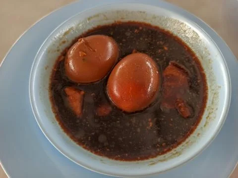 Stewed eggs Stock Photos