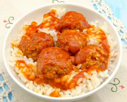 Stewed meatballs Stock Photos