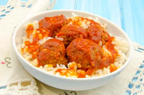 Stewed meatballs Stock Photos