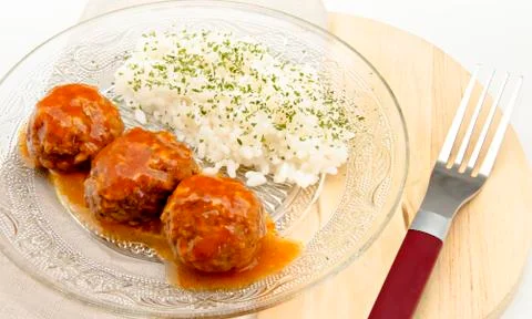 Stewed meatballs Stock Photos