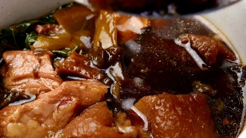 Stewed Pork Stock Footage