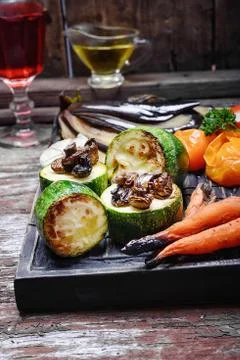 Stewed summer vegetables Stock Photos