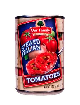 Stewed tomatoes 库存照片