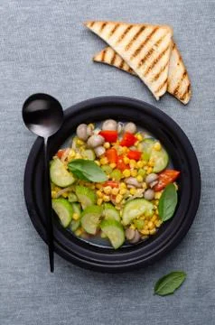 Stewed vegetables in a dish Stock Photos