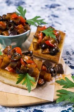Stewed vegetables in sauce Stock Photos