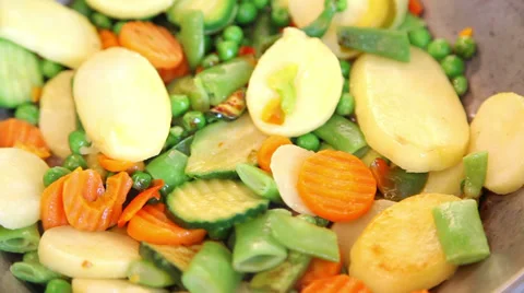 Stewing vegetables Stock Footage 37528084