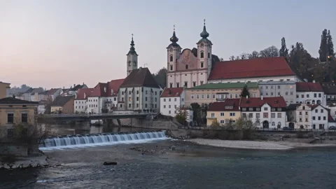 Steyr old town hyperlapse Stock Footage 304759553