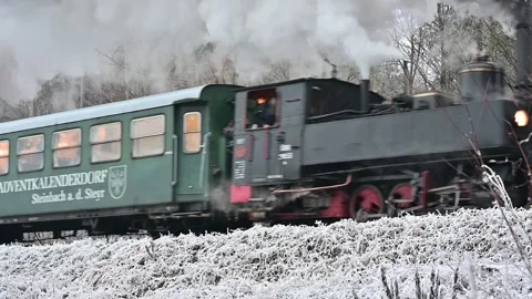 Steyrtalahn in the wintertime Stock Footage 296679097