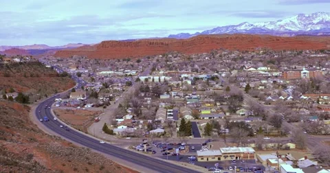 St.George Utah winter pan Vídeos de archivo 60063112