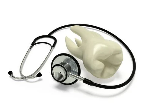Sthetoscope and tooth Stock Illustration