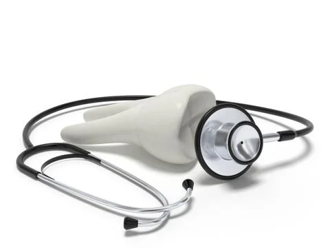 Sthetoscope and tooth Stock Illustration
