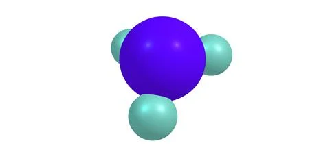 Stibine molecular structure isolated on white Stock Illustration