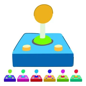 Stick arcade joystick vector cartoon graphic Stock Illustration