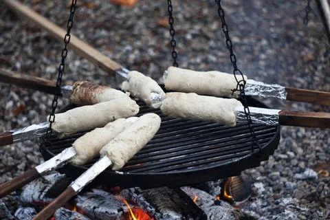 Stick bread Stock Photos