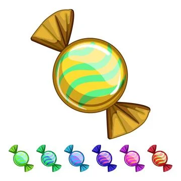 Stick candy cartoon vector graphic Stock Illustration