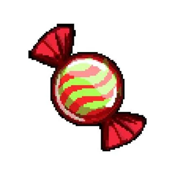 Stick candy pixel art vector illustration Illustrazione stock