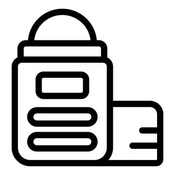 Stick deodorant packaging with round cap being opened for freshness and body Stock Illustration