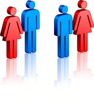Stick Figure Couple Stock Illustration