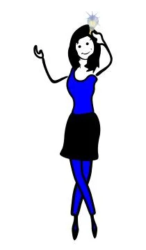 Stick figure idea Stock Illustration