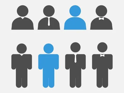 Stick figure positions set vector Illustrazione stock