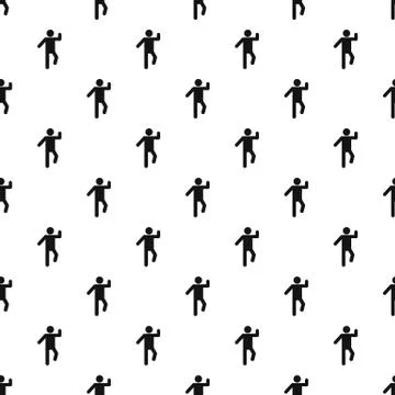 Stick figure stickman pattern seamless Stock Illustration