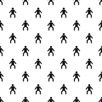 Stick figure stickman pattern seamless Stockillustratie
