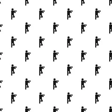 Stick figure stickman pattern seamless Stockillustratie