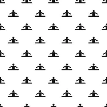 Stick figure stickman pattern vector seamless Stock Illustration