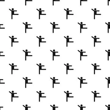 Stick figure stickman pattern vector seamless 库存插图