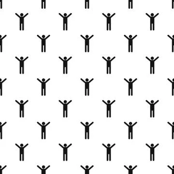 Stick figure stickman pattern vector seamless 스톡 일러스트