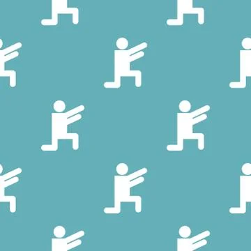 Stick figure stickman pattern vector seamless Stock Illustration