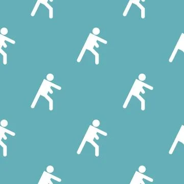 Stick figure stickman pattern vector seamless Stockillustratie