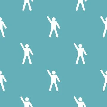 Stick figure stickman pattern vector seamless 스톡 일러스트