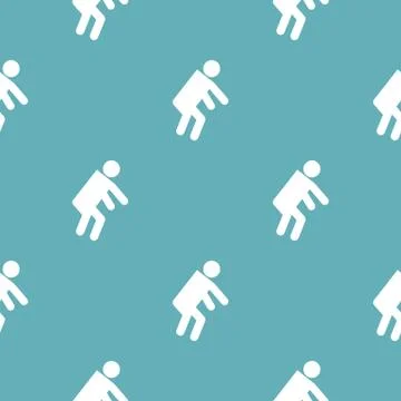 Stick figure stickman pattern vector seamless 库存插图