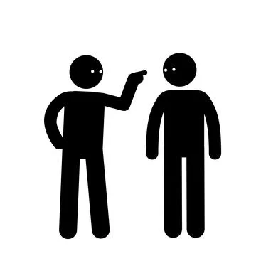 Stick figures having a debate together. Stock Illustration