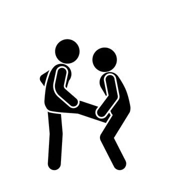 Stick figures having a debate together. Stock Illustration