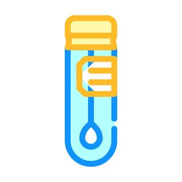 Stick in flask for analysis color icon vector illustration Stockillustratie