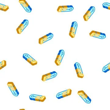 Stick in flask for analysis isometric icon seamless pattern Stock Illustration