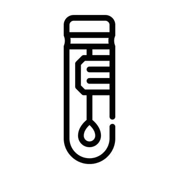 Stick in flask for analysis line icon vector illustration Stockillustratie