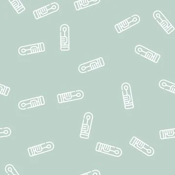 Stick in flask for analysis line vector seamless pattern 库存插图