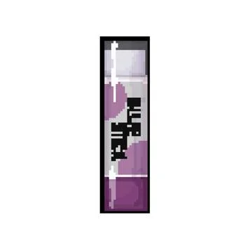 Stick glue bottle pixel art vector illustration Stock Illustration