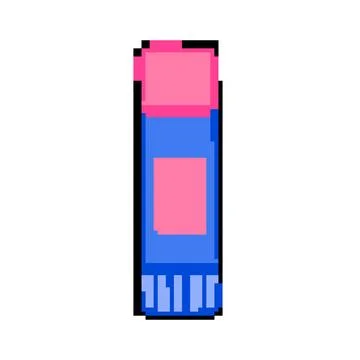 Stick glue bottle pixel art vector illustration Stock Illustration